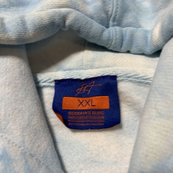 Buddha’s Buds Hollywood Blue Tie Dye Hoodie Men’s XXL Streetwear Limited Release - Picture 3 of 8